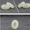 Miniatyrbilde 4 av 5: Ekte naturlig hvit jade ring menn kvinner fint smykke Xinjiang Hetian Suet Jades Stone par gifteringer gaver for D Inner diameter 21mm