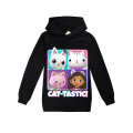 Miniatyrbild 1 av 3: Gabby's Dollhouse Casual Hoody Sweatshirt för flickor, svart, 130 cm