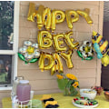 Miniatyrbilde 3 av 5: Ghyt Happy Bee Day Ballongsett - 32 tommer, Bieballong for søte bie-bursdagsdekorasjoner