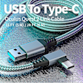 Miniatyrbilde 3 av 5: Link-kabel for Oculus Quest 2 Hurtiglading og PC-dataoverføring USB C 3.2 Gen1 5gbps Pd Overføringsladekabel Vr Headset Link-kabel Grå Grey 3M