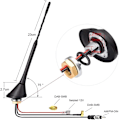 Miniatyrbilde 3 av 5: DAB FM Antenne Digital Radio Antenne FM/AM Combo SMB/SMA Hann til DIN Hann Adapter Bilradio Antenne Splitter Takmontert Signalforsterker 500cm 16.4f