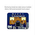 Miniatyrbild 3 av 5: 24g Mmwave Ld2410c Mänsklig närvaroradar sensor rörelsedetekteringsmodul