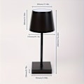 Miniatyrbillede 7 af 8: 1 stk. Ambient bordlampe, trådløs genopladelig bordlampe, retro natlampe, dæmpbar bordlampe Black 1pc