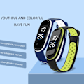 Miniatyrbillede 3 af 5: Børneure Drenge Piger Led Ur Mode Rektangulær Skive Blød Silikone Rem Digitale Armbåndsure Kvinder Mænd Unisex Sort Grøn