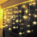 Miniatyrbilde 1 av 5: 3,5M snøfnugg lysgardin, 96 LED-strenger 8 lysmoduser, vindusdekorasjon, jul, bryllup, bursdag, hjem, uteplass - varm hvit