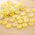 Miniatyrbillede 5 af 7: Viskelæder, pakke med 16, Smiley-viskelæder, blyantsviskelæder, viskelæder til K
