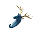 Miniatyrbillede 1 af 5: 1/2/3/5 Robust og holdbar dyrehoved nøglekrog til enkel Retro blå (hjort) Retro blue (deer) Set