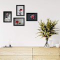 Miniatyrbilde 5 av 5: 4 stk. Fotorammer 5x7 tommer Bilde for bordplate og veggmontering Svart