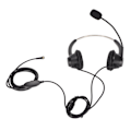 Miniatyrbilde 1 av 8: Telefon headset 2,5 mm plugg støydempende binaural kablet kundesenter headset med mikrofon for hjemmekontor