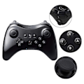 Miniatyrbillede 4 af 5: Pro-controller til Wii U, trådløs håndkontrol til Nintendo Wii U Controller Gamepad Joystick Dual Analog Game Controller (Sort)