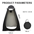 Miniatyrbilde 2 av 5: Pop-up dusjtelt skiftelt 47'' x 47'' x 75'', stort med vindu, camping og strand