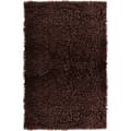 Chenille badeværelsestæppe mørkebrunt, fluffy badeværelsestæppe (50 x 80 cm) kaffe(BT)