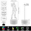Miniatyrbilde 3 av 4: LED Superhelt 3D Nattlys, ONXE Optisk Illusjonslampe 16 Farger Dimbar USB-drevet Berøringskontroll med Crackbase+Fjernkontroll (Iron Man)