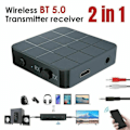 Miniatyrbillede 1 af 5: 2 i 1 Bluetooth 5.0 Adapter Trådløs sender modtager