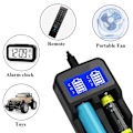 Miniatyrbillede 9 af 10: Intelligent USB-batterioplader LCD-skærm til Li-ion 18650 18500 18490 18350 17670 14500/Ni MH/Ni Cd-opladningsløsning