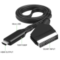 Miniatyrbilde 4 av 5: Scart til HDMI-omformer, alt-i-ett Scart til HDMI-adapter, 1080P HD lyd- og videokonverter for HDTV STB VHS Xbox PS3 Sky DVD Blu-Ray