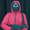 Pikkukuva 2 / 3: Squid Game Cosplay Naamio Neliö Ympyrä Kolmio Halloween Naamio[qb] Triangle