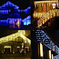 Miniatyrbilde 5 av 5: 4-20M Gardin Is-Drops LED Lysstreng Bryllupsfest Lampe Feriebelysning Juledekorasjon for Hjem Takfot Gatedekorasjon 8X0.6M 200Leds 8X0.6M 200Leds US plug Blue