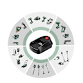 Miniatyrbilde 5 av 5: Adapterkonverter Bosb18c for Bosch 18v Li-ion batteri Bat618