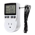 Miniatyrbilde 1 av 5: Digital Temperaturkontroller Strømuttak EU Plugg Termostat Med Timer Bryter Sensor Probe Varme Kjøling [qb] US