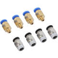 Miniatyrbild 1 av 5: Ptfe-rör Pc4 M6 snabbkoppling 2*Ptfe-rör 4*Pc4M6 snabbkoppling 4*Pc4M10 rak pneumatisk koppling tryck