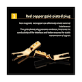 Miniatyrbillede 4 af 5: 8 stk. HIFI Banan Y Spade Y Forgyldt Ren Kobber Skrue Gaffel HiFi Højttaler Spade Stik Propper-Si