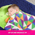 Pikkukuva 2 / 5: Happy Nappers -suuri pehmolelu ja makuupussi, hauskat yhden kappaleen lasten pyjamamakuupussit, yllätyslahja lapsille (vaaleanpunainen) - WELLNGS NO: 5