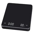 Precision USB Uppladdningsbar Köksvåg Digital 3kg 0.1g med Timer för Matlagning Bakning Kaffe Svart