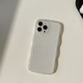 Miniatyrbild 2 av 2: Iphone 11Promax; Transparent Vit Antislip Wavy Border Telefonfodral Transparent Tpu Baksida För Iphone 13/12/11