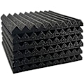 Miniatyrbillede 4 af 5: 12-pak akustiske skumplader, 1\" x 12\" x 12\" Studiolydisolerende kileformede brandsikre lydisolerende akustiske
