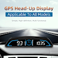 Miniatyrbilde 2 av 5: Digital GPS-hastighetsmåler Universal Head Up Display for bil LCD-skjerm HUD med MPH-hastighet