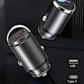 Pikkukuva 5 / 5: 100W auton USB-laturi Super Charge USB-A USB-C Musta
