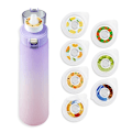 Pikkukuva 1 / 3: Makuvesipullo 650ml Juomapullo BPA-vapaa Aloitussetti - purple gradient