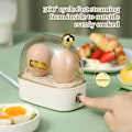 Miniatyrbild 4 av 5: Äggkokare 2 Ägg, Äggkokare Kompakt Elektrisk Äggkokare, Bästa Äggkokare Kokar Alla Tre Kokningsnivåer - Mjuk, Medium, Hård (FMY)