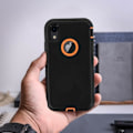 Pikkukuva 4 / 4: iPhone XR -kestävä suojakotelo - musta/oranssi