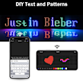 Miniatyrbild 3 av 5: Bil LED-skylt Flexibel LED-matrispanel USB Bluetooth-applic 12*59cm