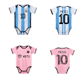 Miniatyrbild 4 av 6: 23-24 Baby nr 10 Miami Messi nr 7 Real Madrid tröja BB Jumpsuit One-piece Storlek 9 (6-12 månader) Miami NO.10 MESSI Miami NO.10 MESSI Size 9 (6-12 months)