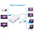 Miniatyrbillede 2 af 5: Thunderbolt Mini DP display port til HDMI DVI VGA, 3 i 1, til macbook