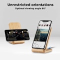 Miniatyrbilde 3 av 5: Trådløs bambuslader, Qi-ladestativ for iPhone 11/XR/XS Max/XS/X/SE 2020, 10W hurtiglading for Samsung Galaxy S20/S10/Note10/S9/S9+/S8+/Note 9