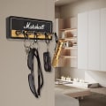 Miniatyrbild 4 av 5: Nyckelhållare för vägg, gitarrnyckelkrokar, JCM800 Standard gitarrnyckelring, gitarrförstärkare nyckelhållare krok med 4 nyckelhållare, svart White