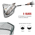 Miniatyrbild 3 av 5: Triangulär hopfällbar nätkopia fiskenät aluminiumlegering triangulär A teleskopisk positioneringsstång fiskekopia fiskenät ficka 1.5m