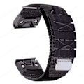 Miniatyrbillede 1 af 10: Nylon Loop Rem Armbånd SORT TIL GARMIN 22MM TIL sort[qb] For Garmin 22mm-For Garmin 22mm black