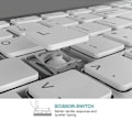 Pikkukuva 5 / 5: Langaton Bluetooth-näppäimistö Apple iMac iPad Androidille white