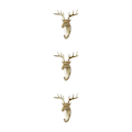 Miniatyrbillede 1 af 5: 1/2/3/5 Robust og holdbar dyrehoved nøglekrog til enkelt gylden (hjort) golden (deer) 3 Sets