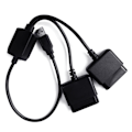 Miniatyrbild 1 av 5: SQBB 2 i 1 Adapter Konverter utan Drivrutin för PS2 för PS3 Joypad Gamepad Till för PS3 PC USB Game Controller Adapter Ersätt