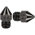 Miniatyrbillede 4 af 5: 2 stk. MK8 hærdet stål dyse printhoved forbrugsvarer 1,75/0,4 mm 3D-printer ekstruder dyser til Ender3/V2/PRO