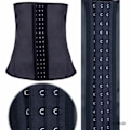 Miniatyrbillede 4 af 8: Talje-træner i naturlatex korset sort Black L