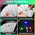 Miniatyrbilde 3 av 5: Cykel Ekrar Ljus 4-Pack Däck Blinkande Ljus LED Neon Hjul Blinkande Cykel Ljus Vattentät 3 Blinkande Lägen Cykling Tillbehör Red+color