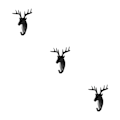 Miniatyrbillede 5 af 5: 1/2/3/5 Robust og holdbar dyrehoved nøglekrog til enkelt sort (hjort) black (deer) 3 Sets
