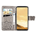 Miniatyrbild 2 av 3: Kompatibel med Samsung Galaxy S8 Plus Fodral Flip Cover Präglad Fjäril Mjuk Tpu Stötsäkert Skal Slim - Grå null[qb] null none